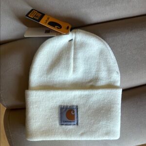 Carhartt Cream Cuffed Knit Beanie
